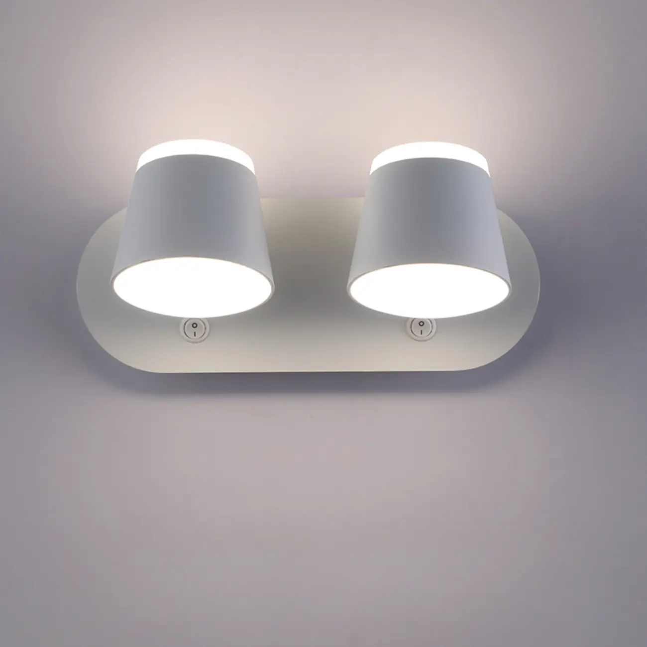 Modern Wall-Mounted Mini White Bathroom Vanity Light Fixture