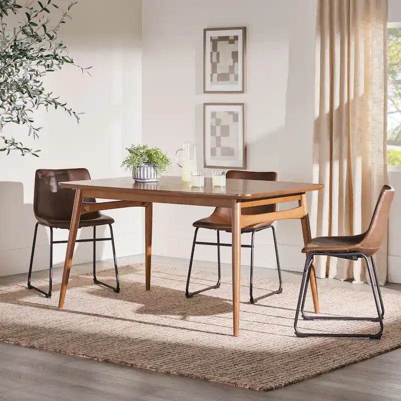 Middlebrook Designs Mid-Century Modern 59 Wood Dining Table
