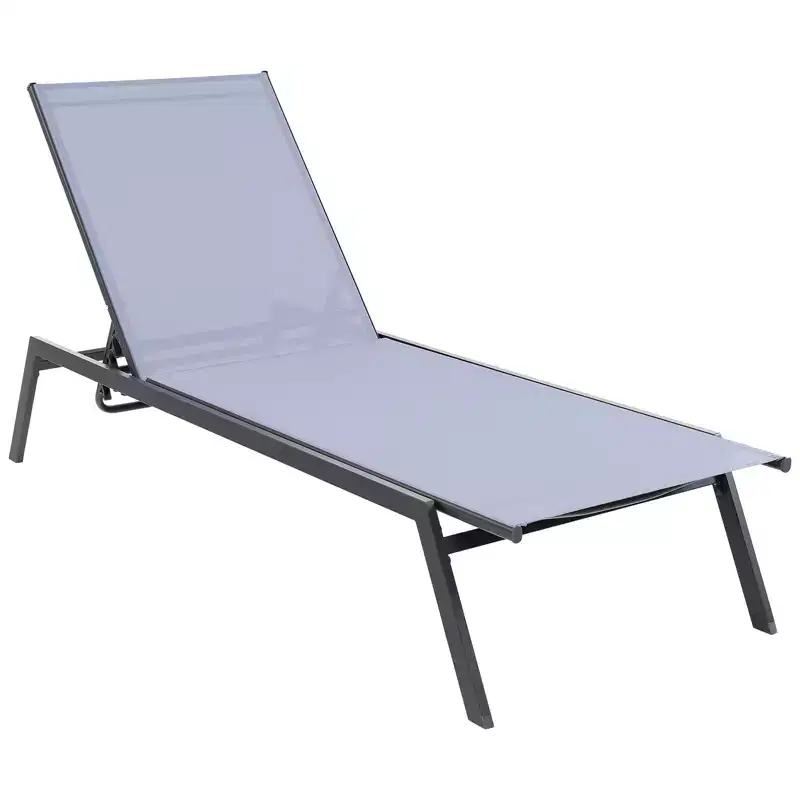Gymax 1PC/2PC Outdoor Chaise Lounge Lounge Chair w/ Quick-Drying Fabric Adjustable Reclining Beach Chair for Backyard Balcony Poolside