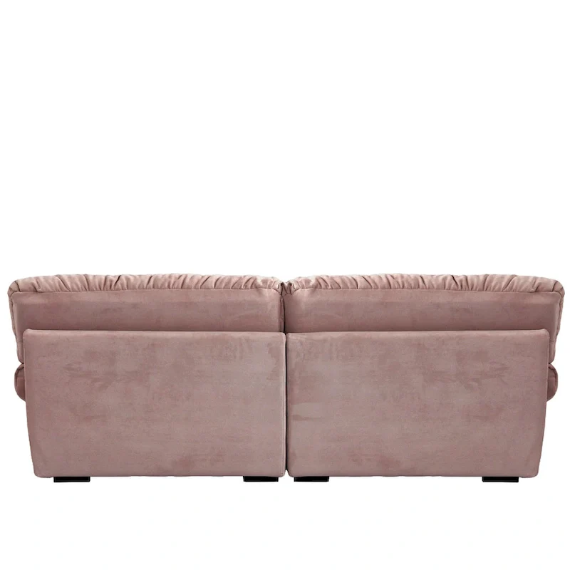 Tufted Sofa - Beige/Grey/Pink, Modern Design, Seats 3
