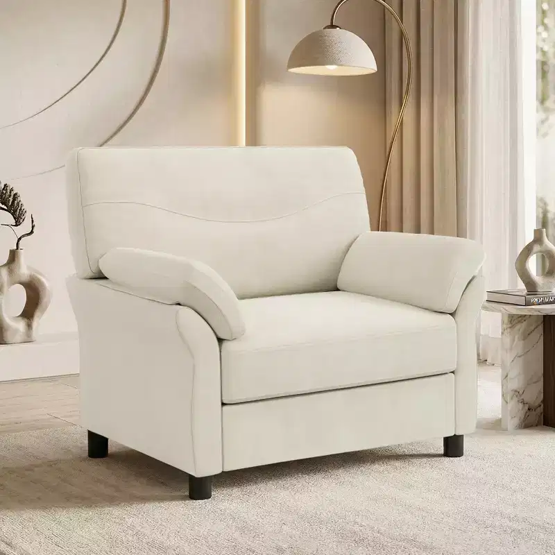 Dyonery 44.5 Oversized Accent Chair,Comfy Chenille Extra Large Single Sofa Reading Chair for Living Room,Bedroom,Apartment,Tool-Free Assembly