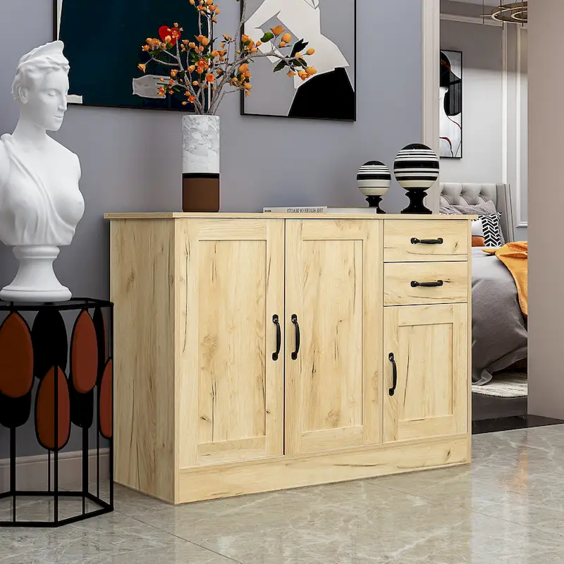 43.3 Inch Modern Wood Buffet Sideboard with 2 doors