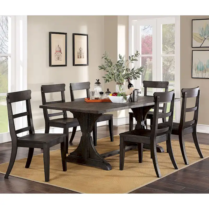 Furniture of America Badri Rustic 76-inch Solid Wood Dining Table