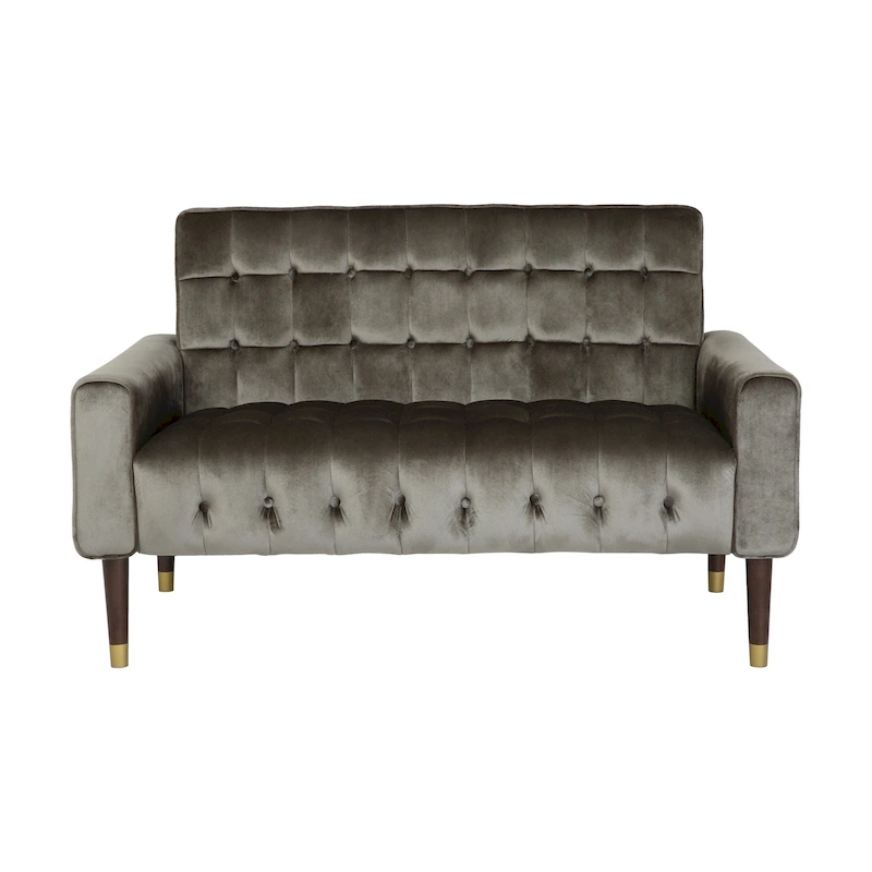 Harnett Tufted Velvet Tapered Leg Loveseat by Christopher Knight Home