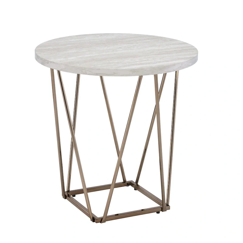 Steve Silver Ravine Marble Top Side Table