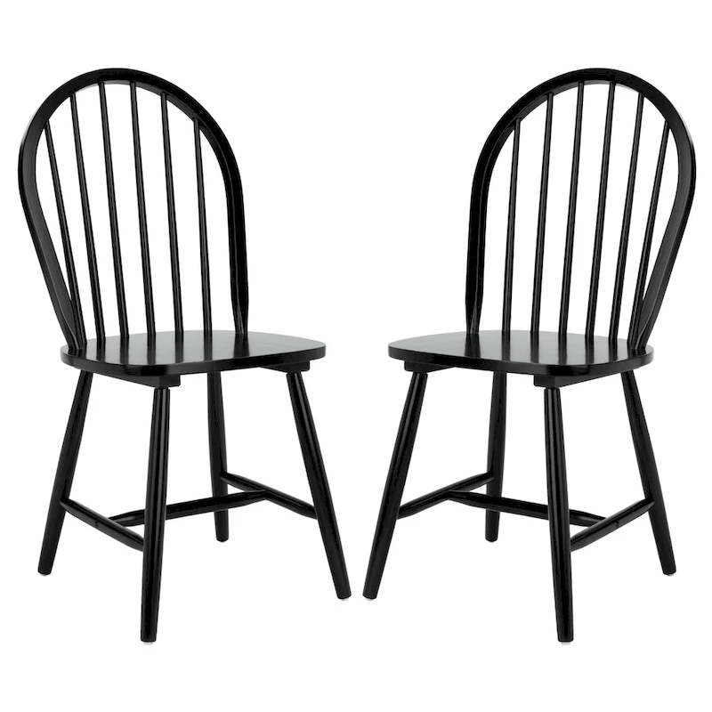 SAFAVIEH Delcie Spindle Oval Back Dining Chair (Set of 2) - 17.9  x 19.7  x 37  - 18Wx20Dx37H