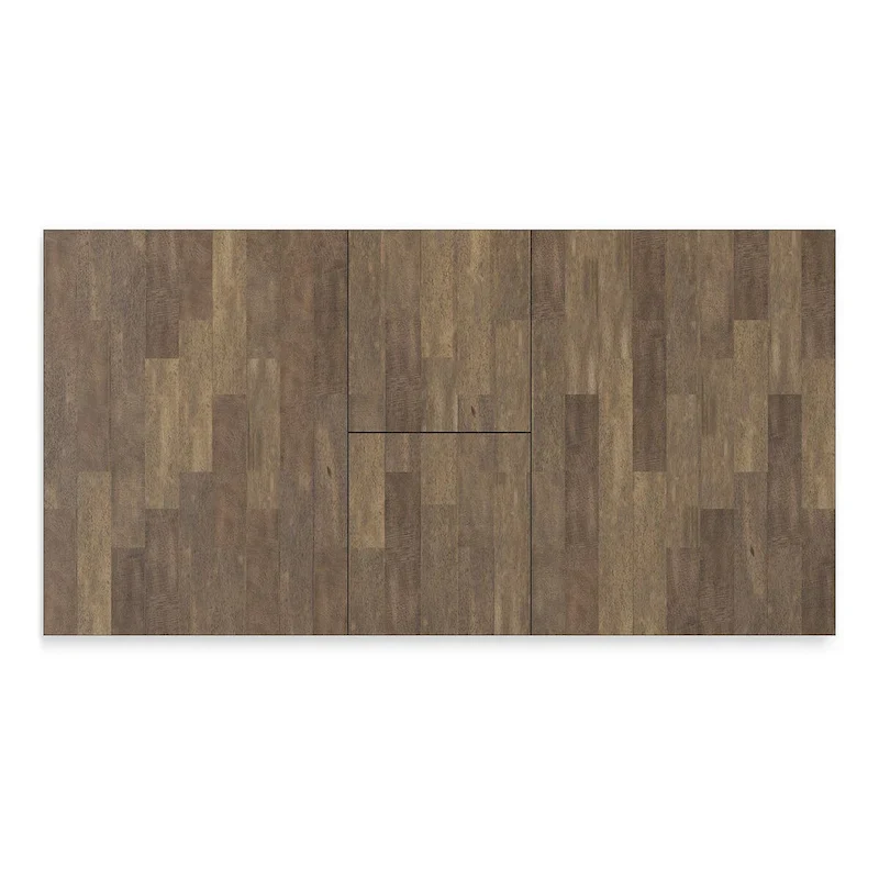 Brown and Black Extension Dining Table Seats 8