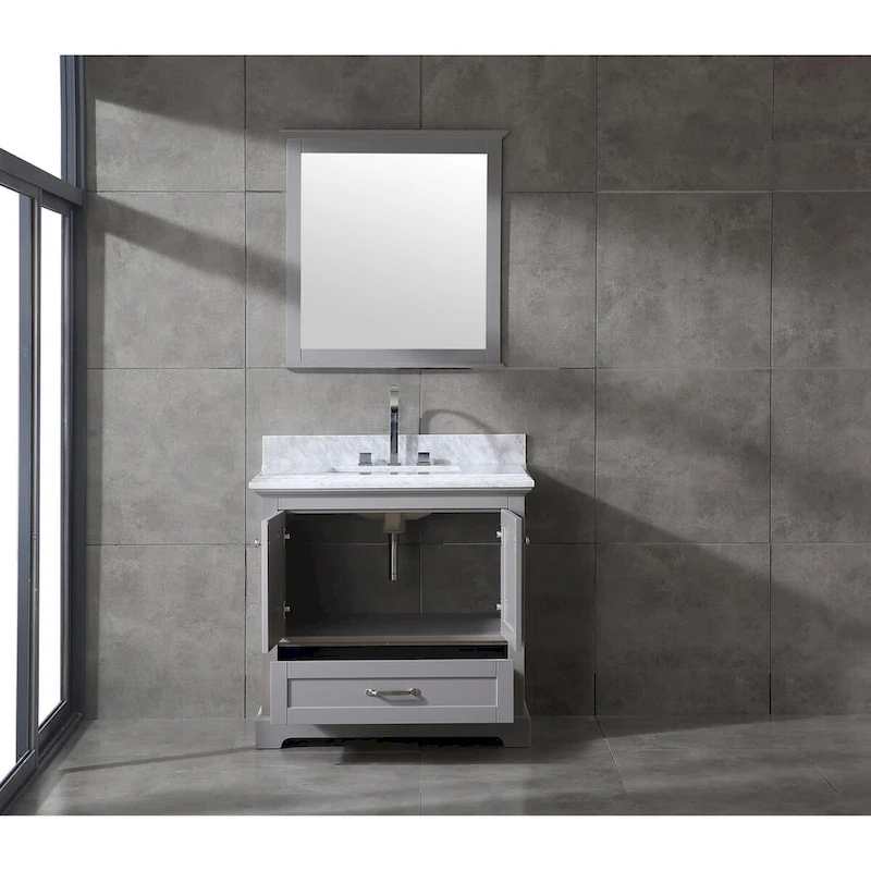 Mareo 36  Solid Wood Bathroom Vanity Set