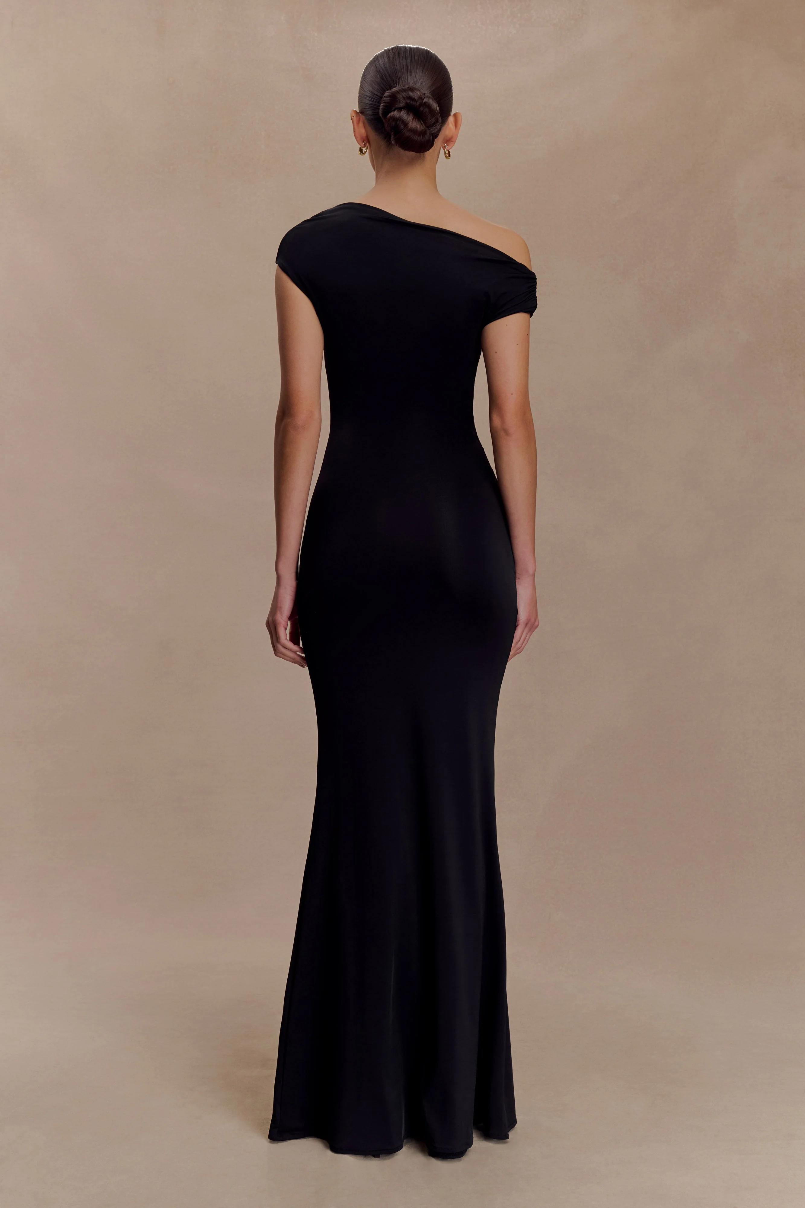 Kinsley Slinky Maxi Dress With Hardware - Black