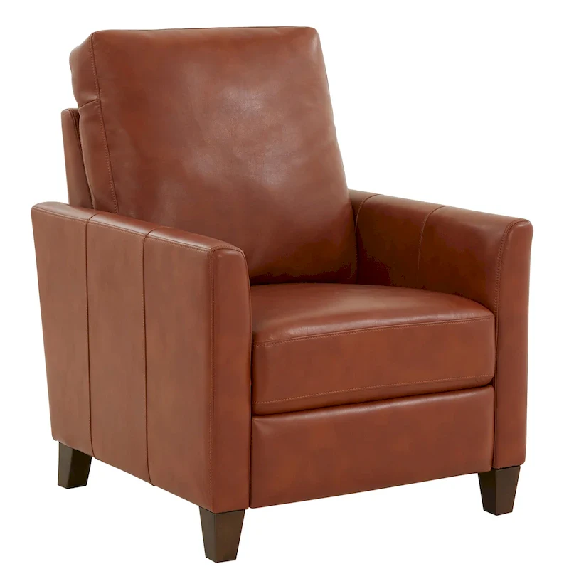 Caramel / Midnight Blue Faux Leather Manual Recliner, Single