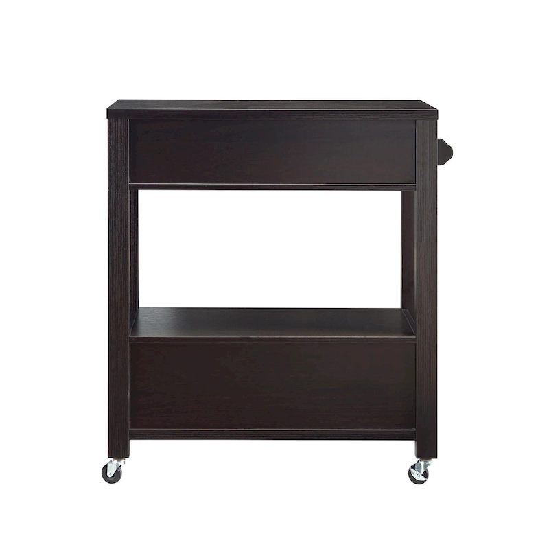 Newsom Modern 2-Drawer Caster Serving Cart with Towel Bar by Furniture of America