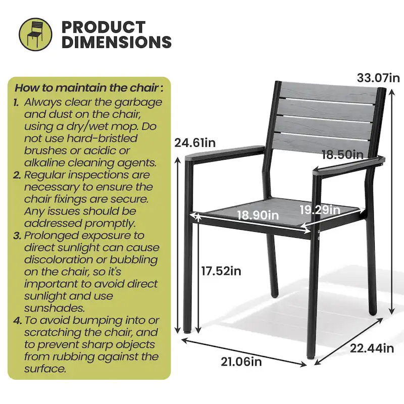 7-Piece Patio Dining Set Aluminum Dining Table with Umbrella Hole and Stackable Chairs