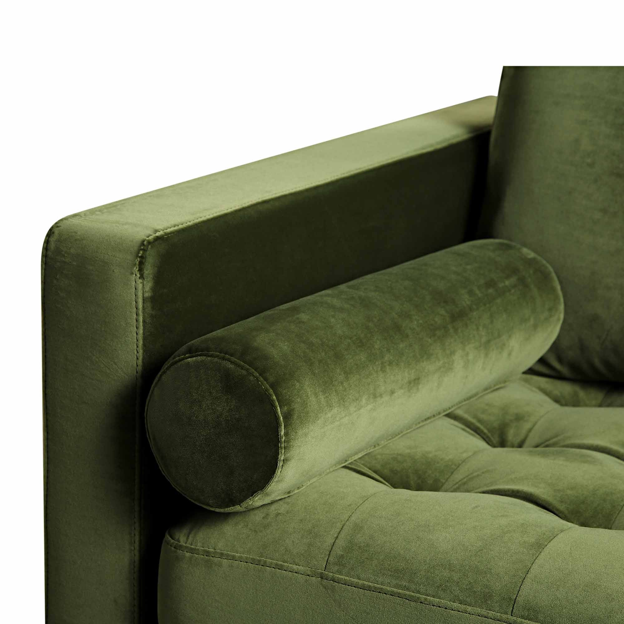 2-Seater Sofa, Moss Green Velvet