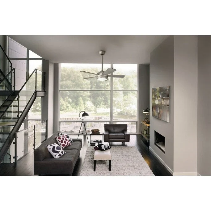 Kichler Lighting Starkk Collection 42-inch Brushed Nickel LED Ceiling Fan