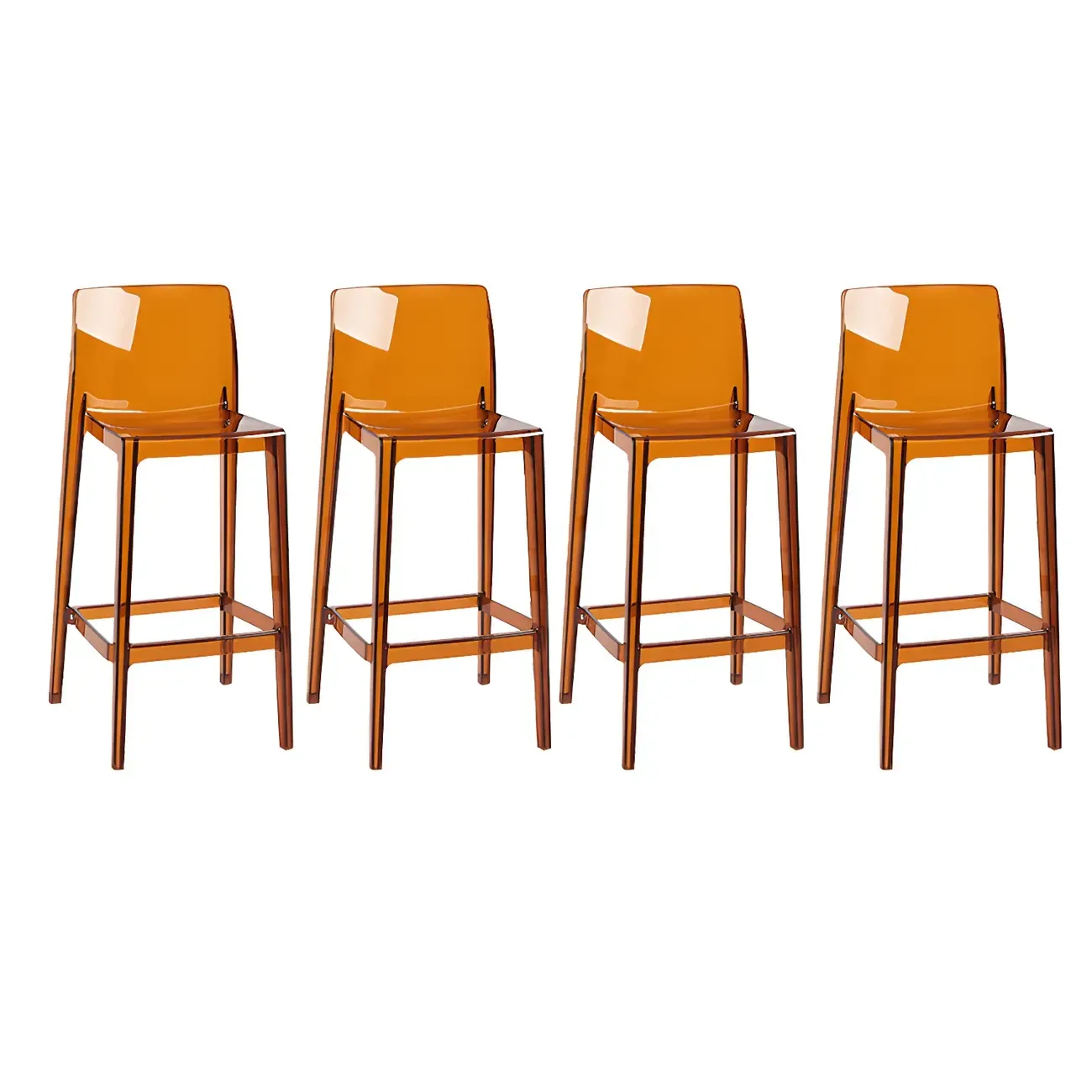 Modern Acrylic Transparent Stylish Rectangle Bar Stool