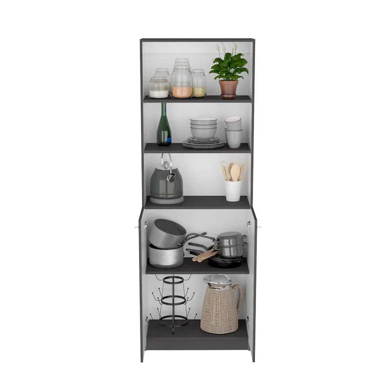 3pc Bookcase set 74 Wide 4-Shelf Double Cabinet