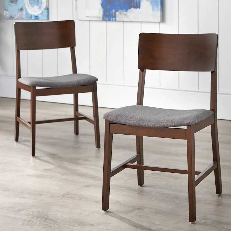Solid Wood Dining Chair Set of 2 - Classic Style Kitchen Dining Chairs