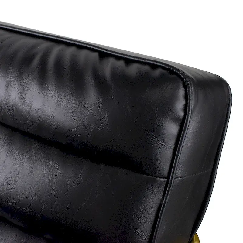 A&B Home 30-inch Black Chair with Gold Frame