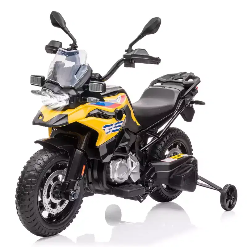 12V Electric Kids Motorcycle with Training Wheels - Battery Powered Ride-on Bike with Music&Realistic Design for Kids 3-8 Years, All-Terrain Ride-on