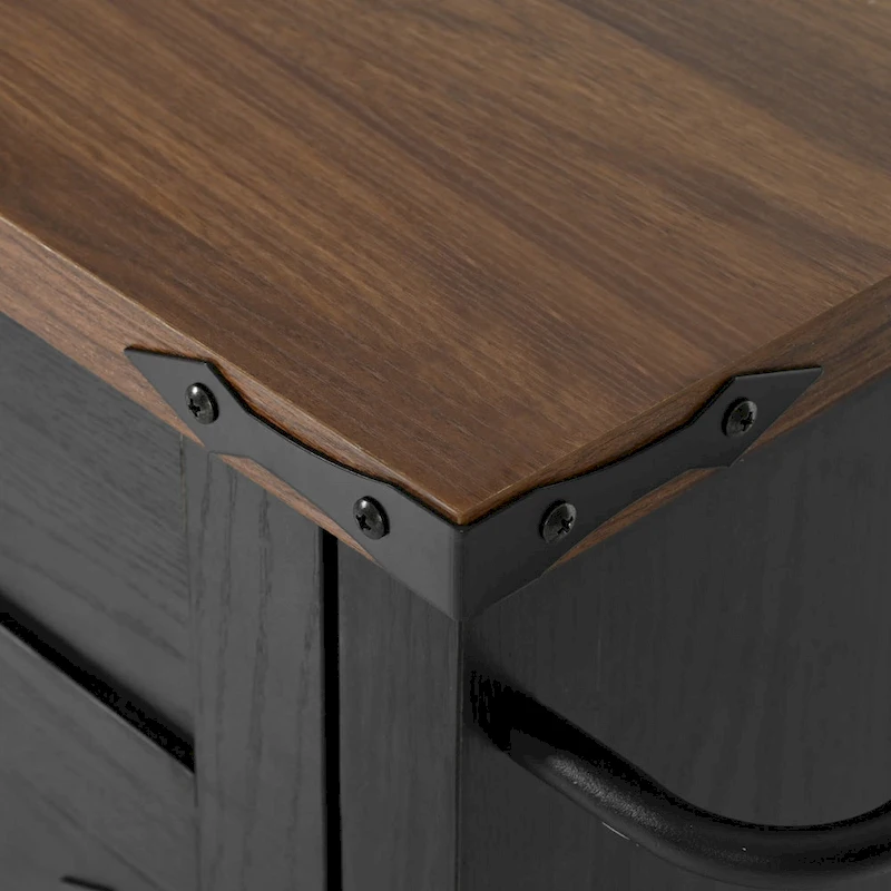 53.5 Farmhouse Kitchen Island with Power Outlet