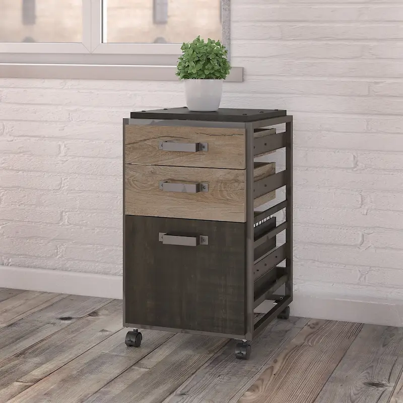 3-Drawer Mobile File Cabinet - Rolling Office Storage, Letter & Legal Size