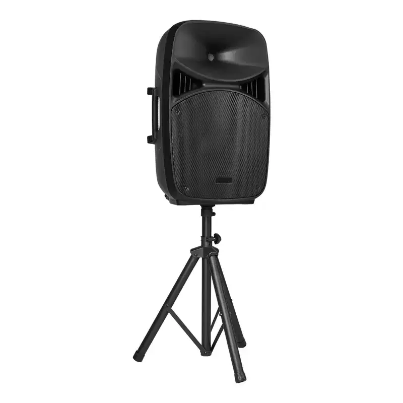 VEVOR Portable PA System, 2000W (PMPO) Powered, Sound System Set with 3 Channel Mixer, Dual Speakers, Wireless Bluetooth, Microphone, Black