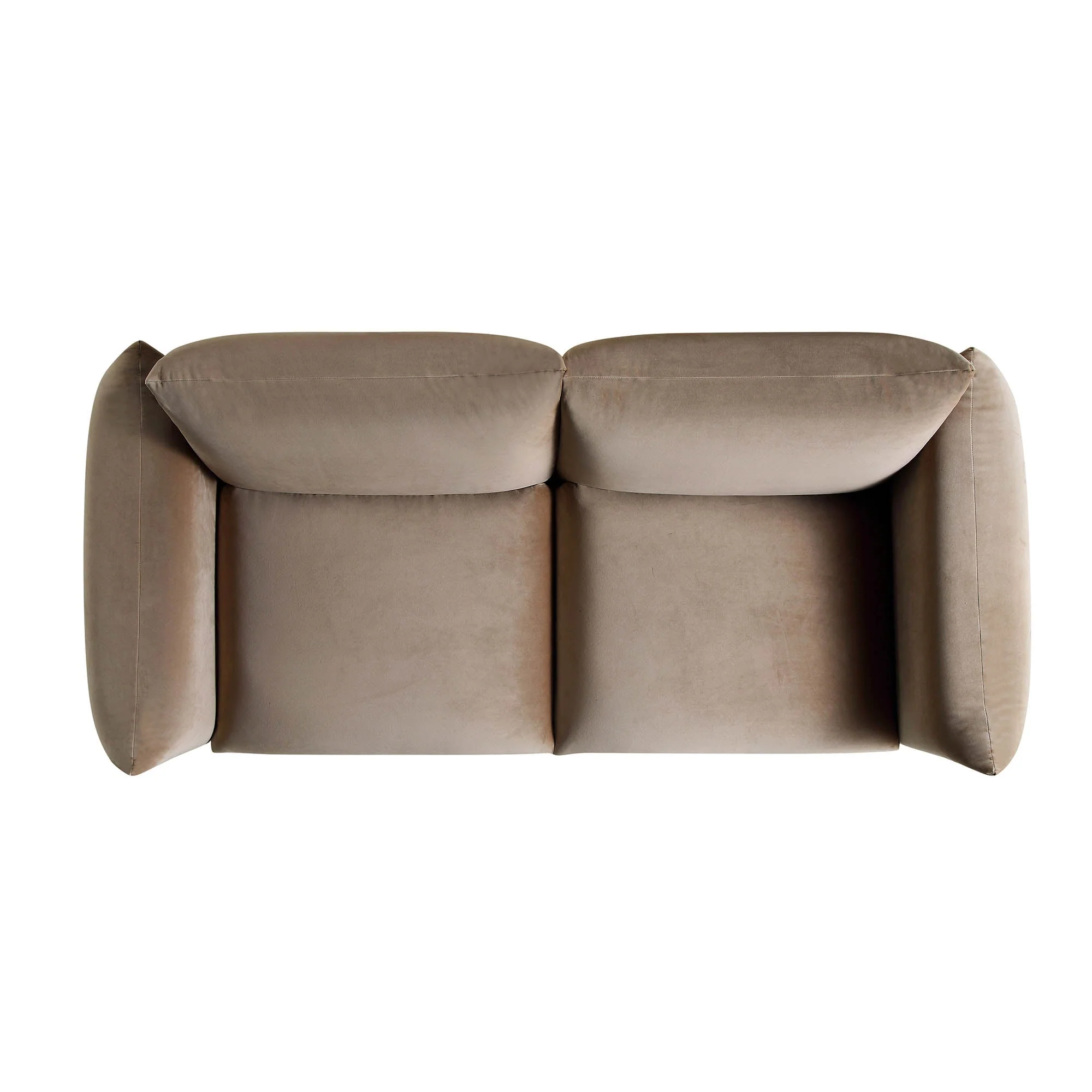 Three Seater Sofa, Mink Velvet