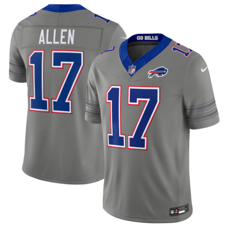Buffalo Bills Josh Allen Gray Nickel City Vapor F.U.S.E. Stitched Limited Jersey