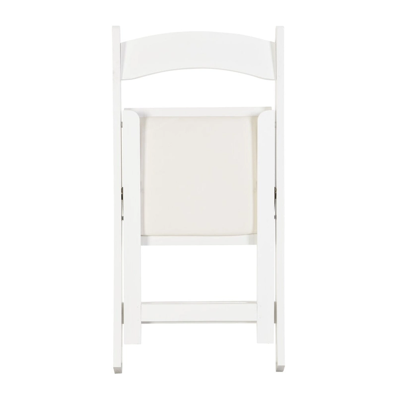 Upholstered Folding Chair,Space Saving, Easy To Carry, ,4PCS,Beige cushion/white shelf,Dining room