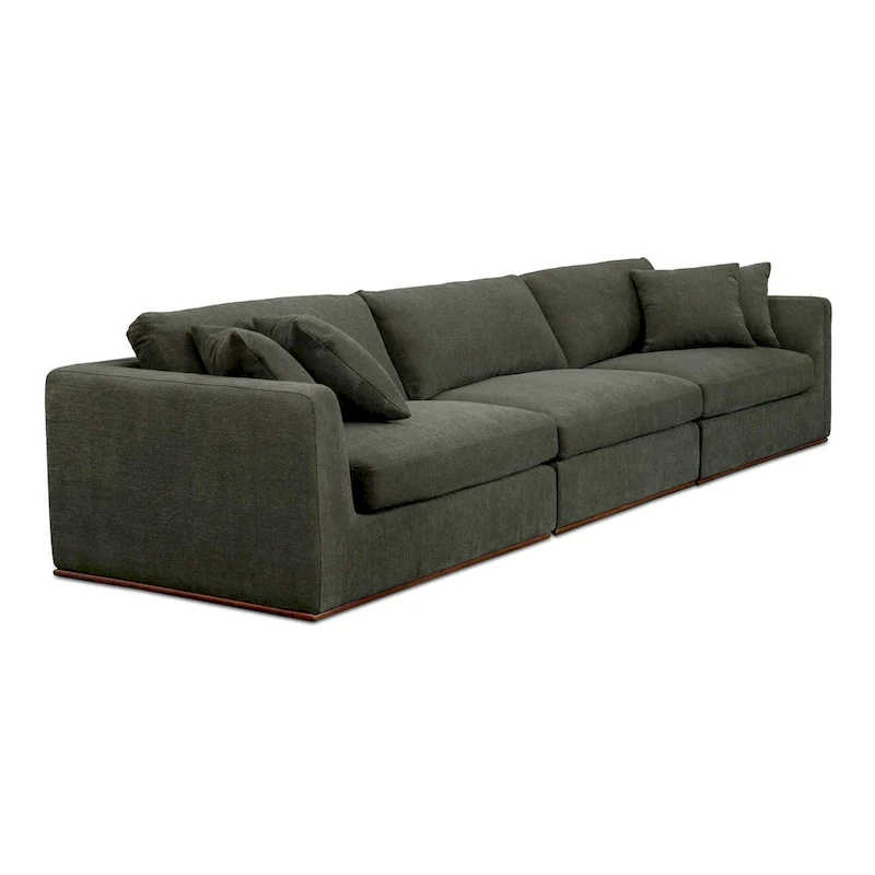 Rio Modular Sofa With Rubber Wood Base - 136.2 W x41 D x23.6 H