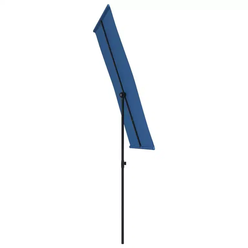 vidaXL Garden Parasol Azure blue 100% polyester, aluminum Large