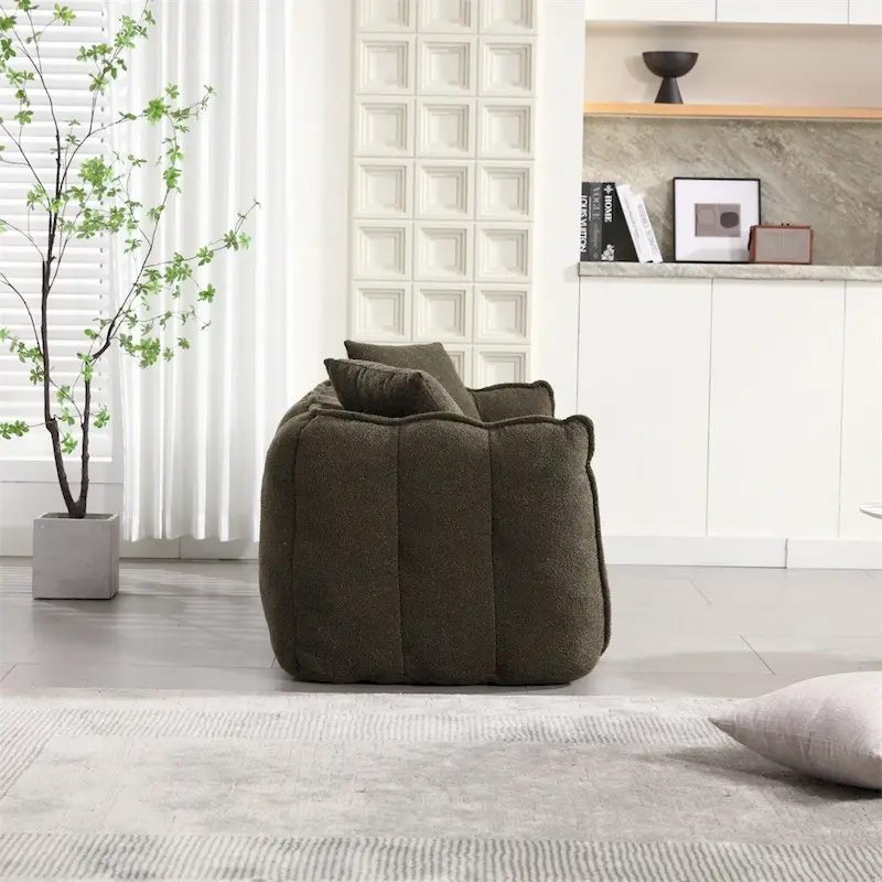 Modern Chenille Recliner Sofa with High Resilience Foam