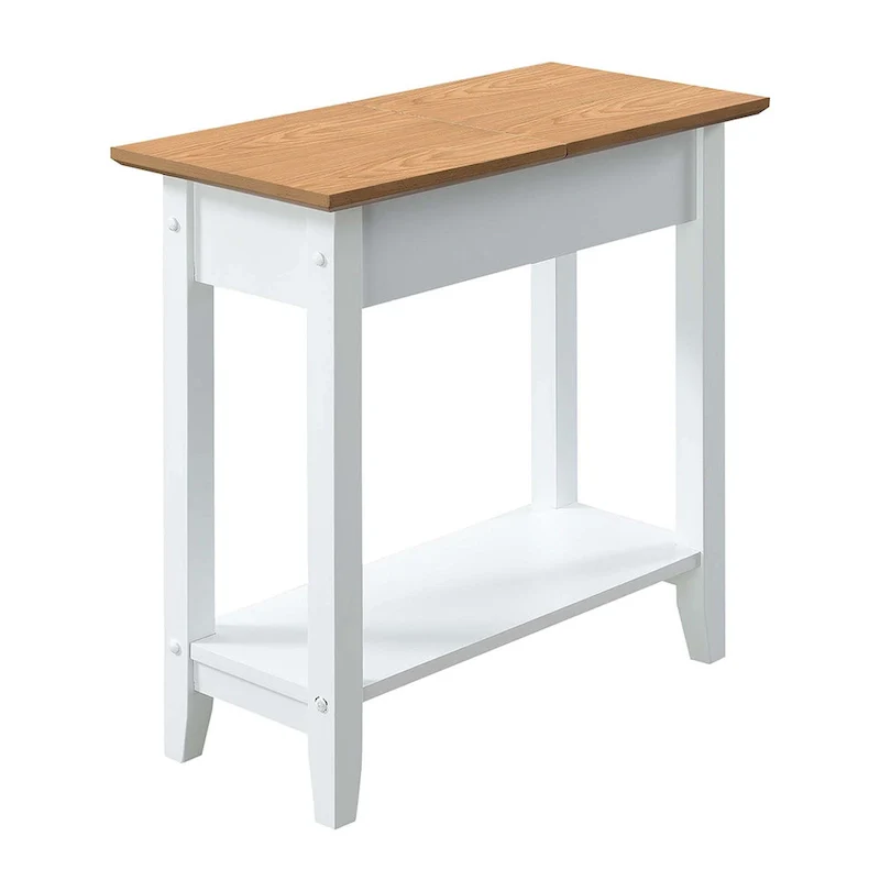 Flip Top End Table with Shelf