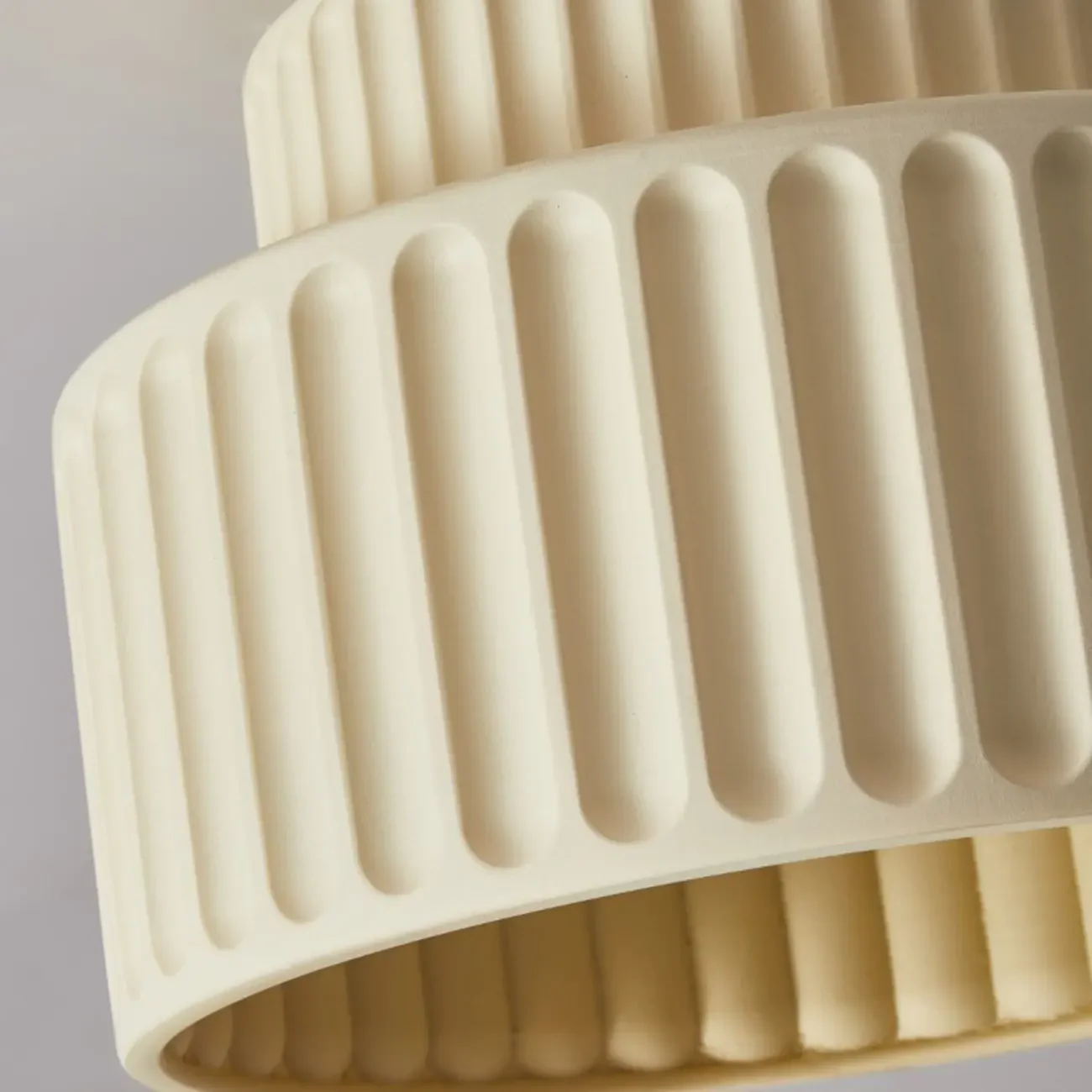 Modern Cylinder Semi Flush Ceiling Light with Plastic Shade