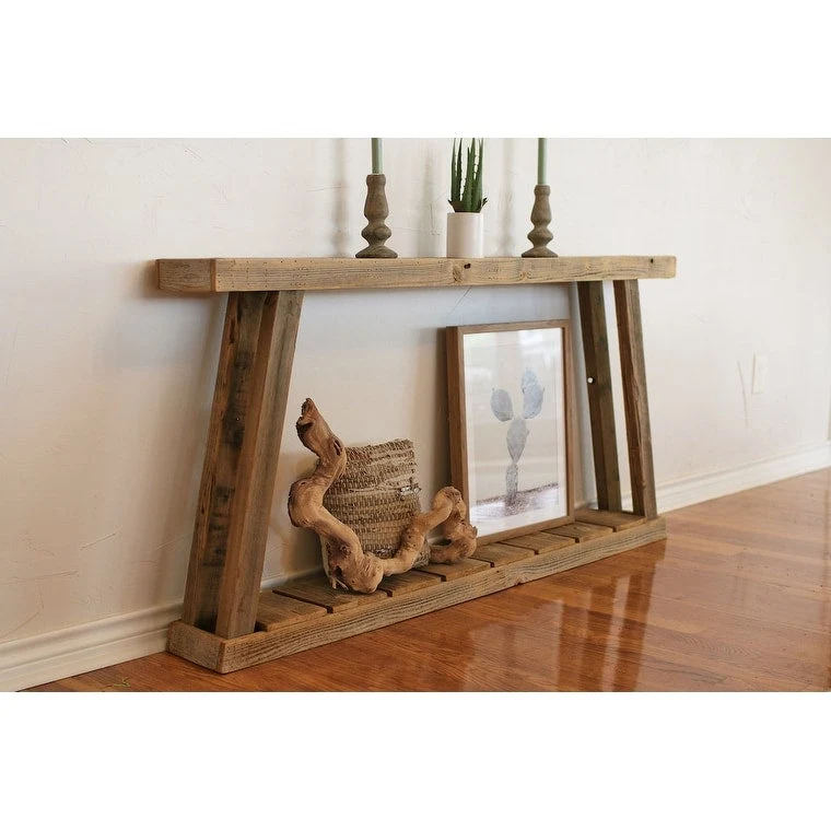 60 Natural A-Frame Console Table