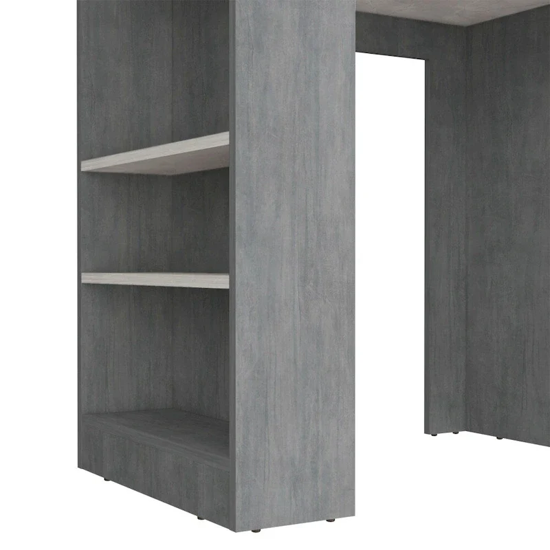 Kitchen Island Doyle, Kitchen, Concrete Gray / Ibiza Marble,High quality and durable