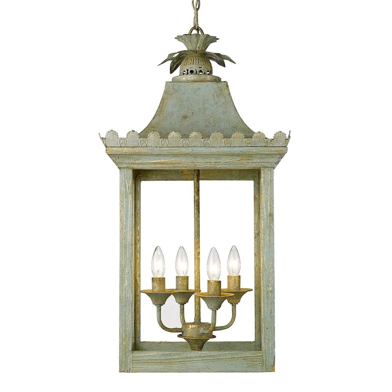 The Gray Barn Pemberley Vintage Sage 4-light Pendant