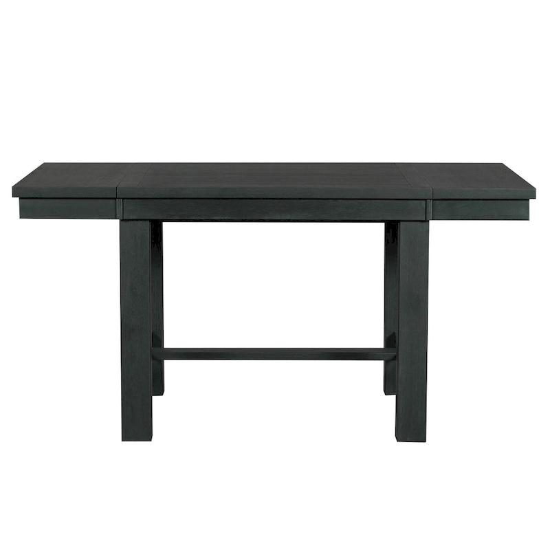 Black 6-Piece Wooden Dining Table Set with Extendable Table & 4 Chairs & Bench