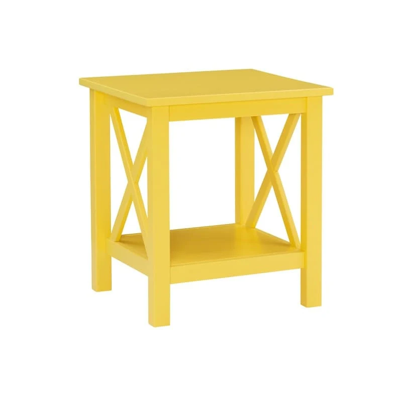 Ripplewood Farmhouse X-Base Side End Table