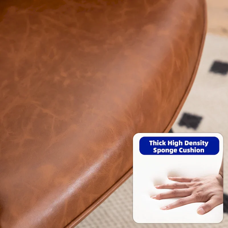 Bonded Leather Armchair Modern Accent Chair Set of 2