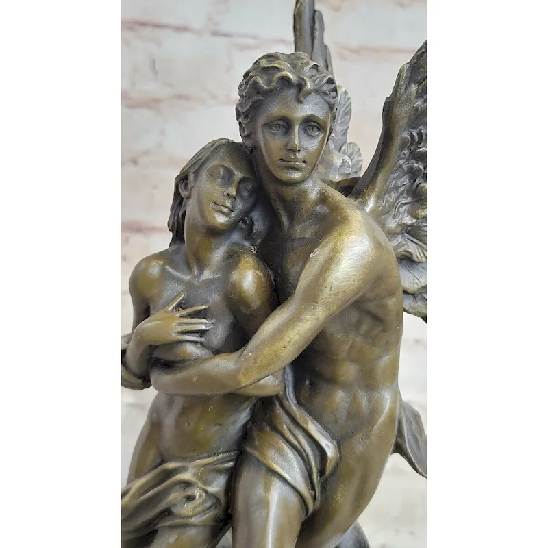 Signed Jean Debut Eros And Psyche Greek Mythology Venus Bronze Statue Sculpture