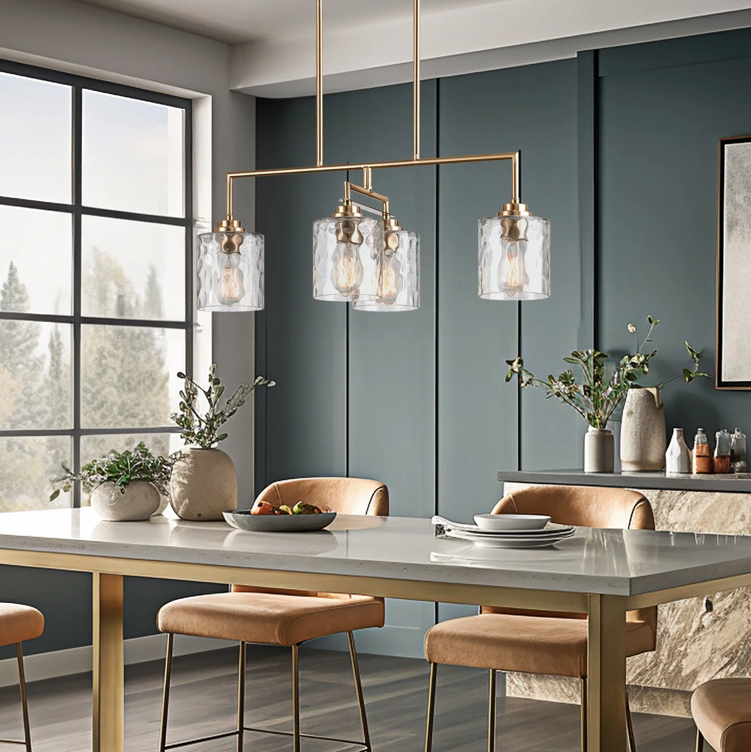 Monroe 28 Modern 4-Light Island Light