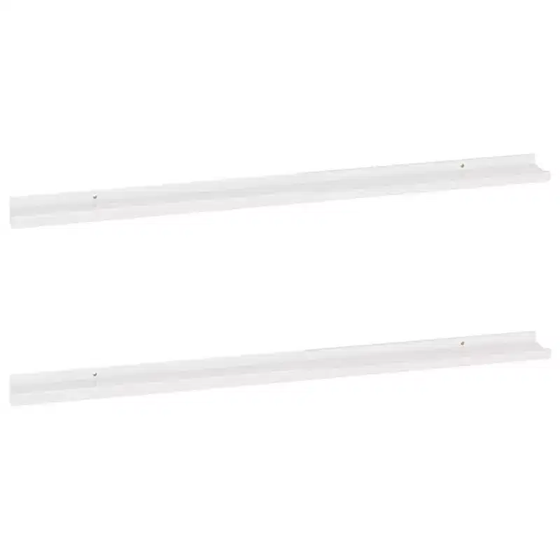 Wall Shelf Set of 2 High gloss white MDF