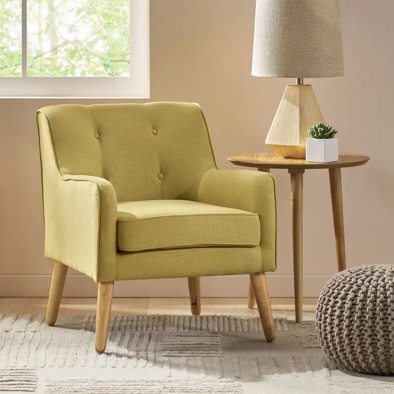 Mid-Century Modern Tufted Armchair
