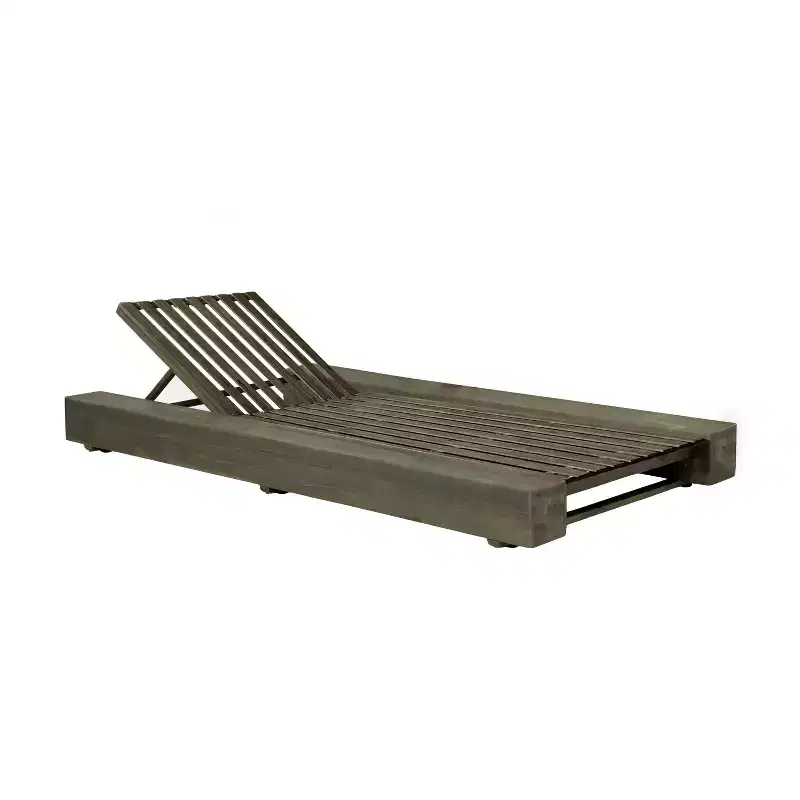 Christopher Knight Home Daphne Patio Adjustable Acacia Wood Chaise Lounge with Cushion (Set of 2)