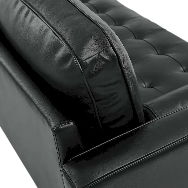 Valour 78  Leather Apartment Sectional Sofa