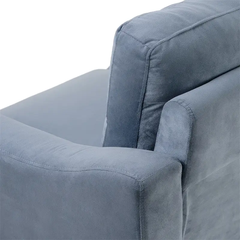 Fabric Sofa with Wood Frame and Legs