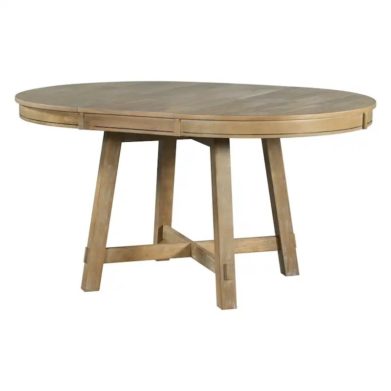 Farmhouse Round Extendable Dining Table