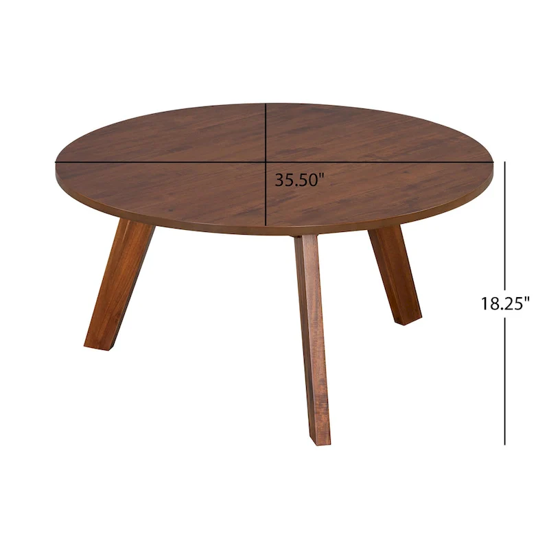 Canton Round Acacia Wood Coffee Table by Christopher Knight Home