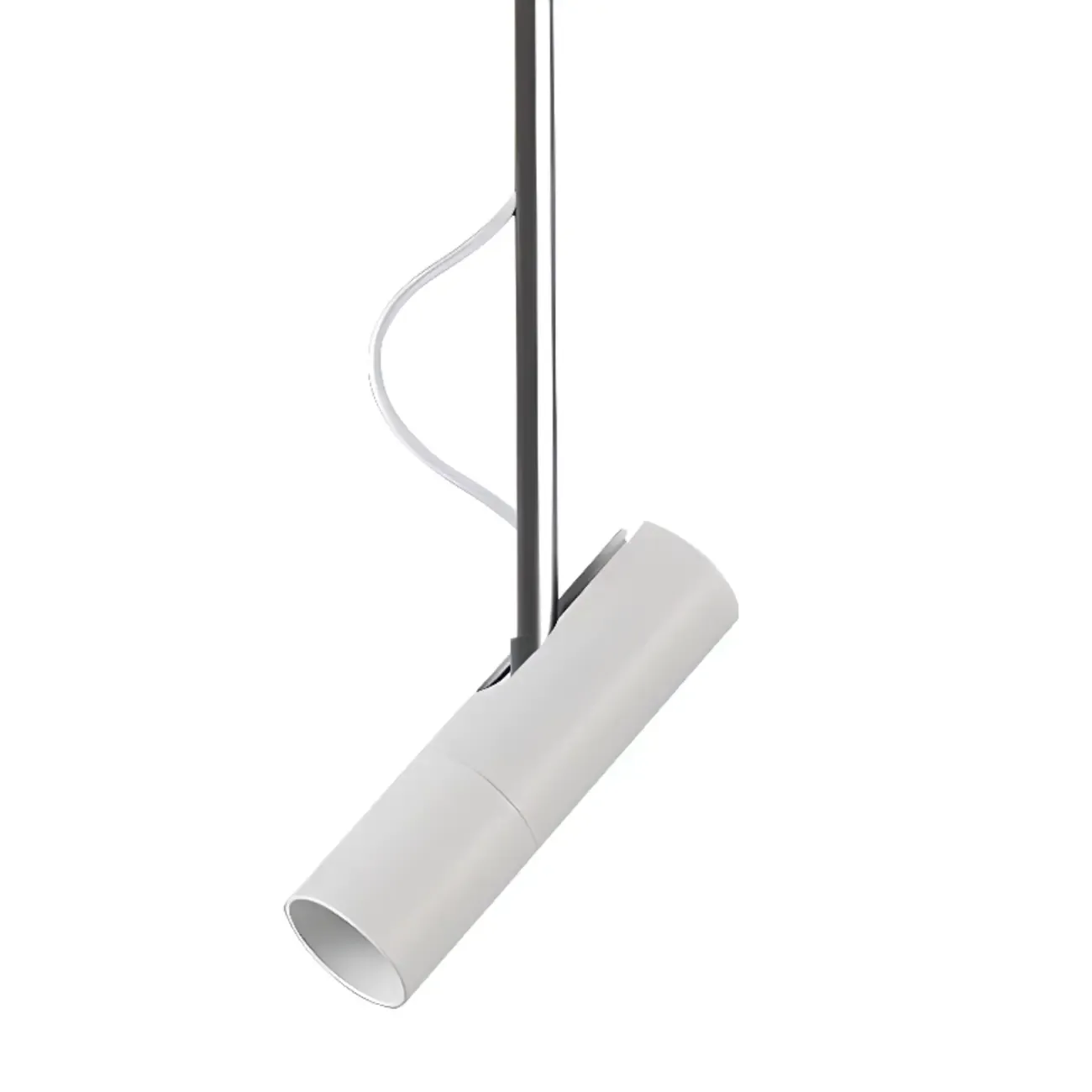 Adjustable Cylindrical Metal Black Hanging Pendant Light